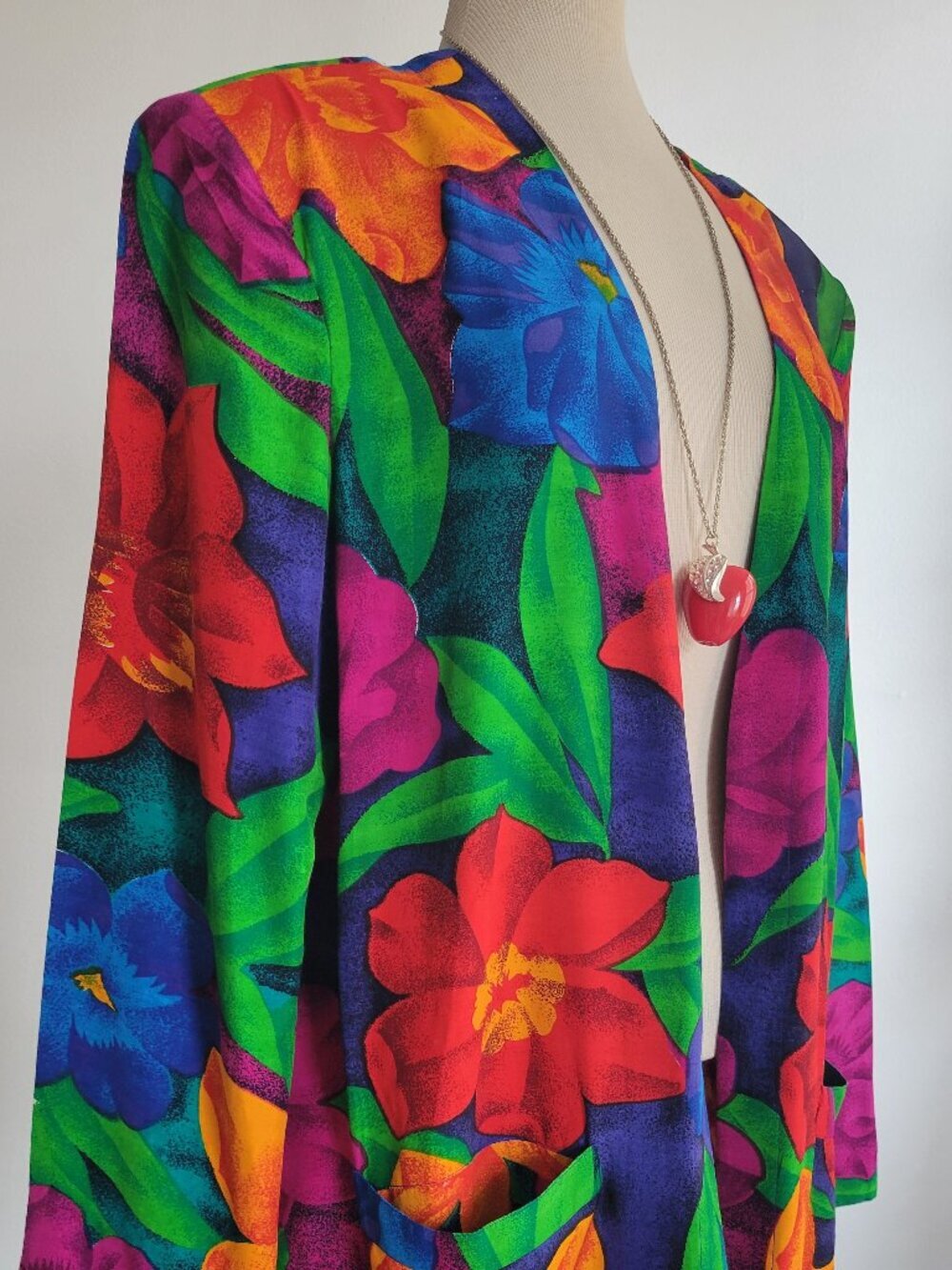 Laura & Jayne Collection Tropical Floral Open-Front Blazer | Women’s Size 10 | N